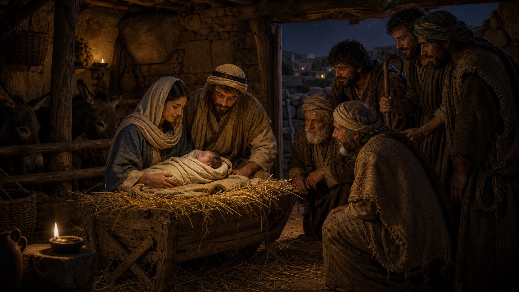 Birth of Jesus scene